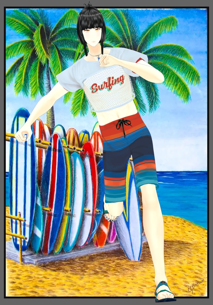 Surfer Sunset Outfit