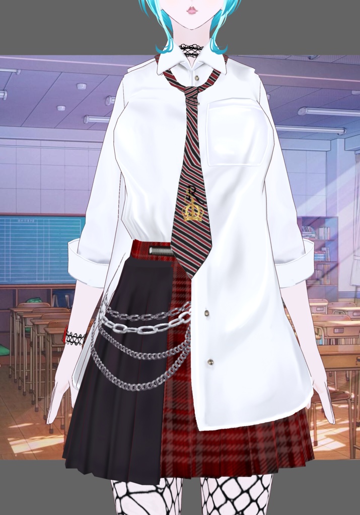 Rebel Punk School Girl Uniform Set