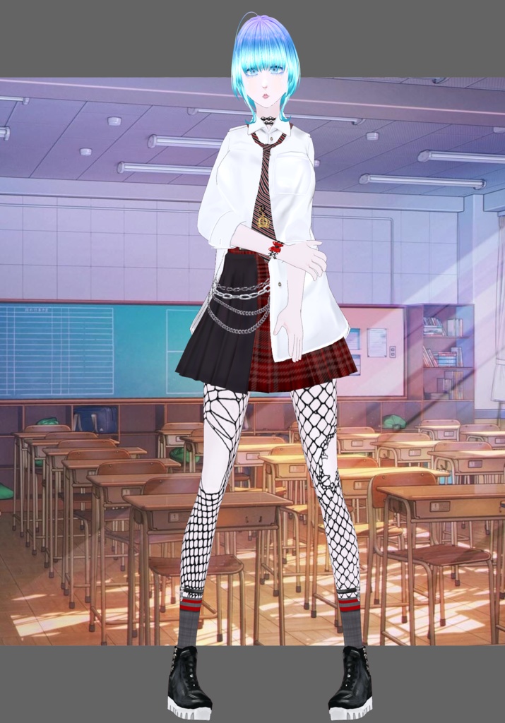 Rebel Punk School Girl Uniform Set
