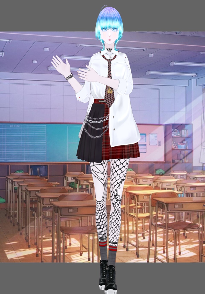 Rebel Punk School Girl Uniform Set