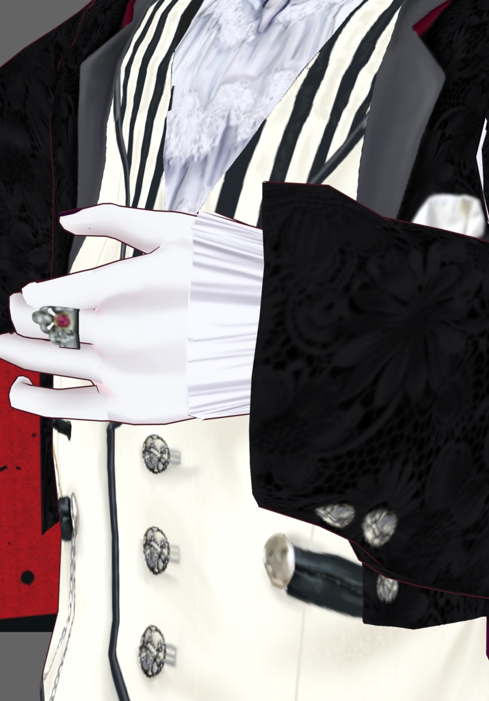 CreamBlack Gothic Lolita Guy. Victorian Fashion