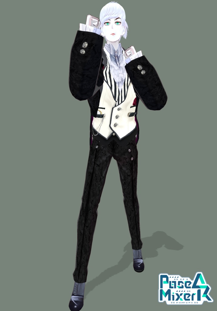CreamBlack Gothic Lolita Guy. Victorian Fashion