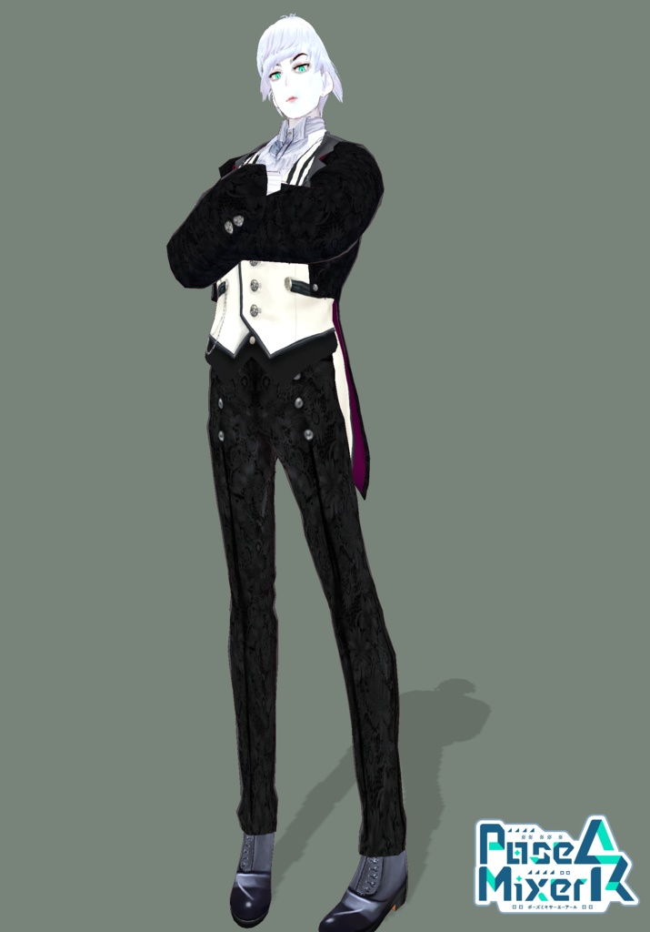 CreamBlack Gothic Lolita Guy. Victorian Fashion