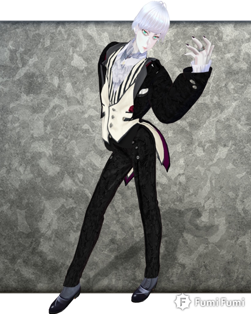 CreamBlack Gothic Lolita Guy. Victorian Fashion