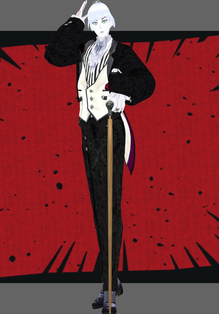 CreamBlack Gothic Lolita Guy. Victorian Fashion