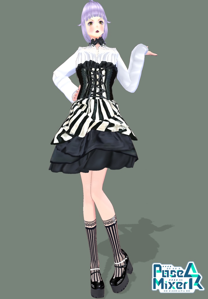 C/B Stripe Gothic Lolita Girl.              Victorian Fashion