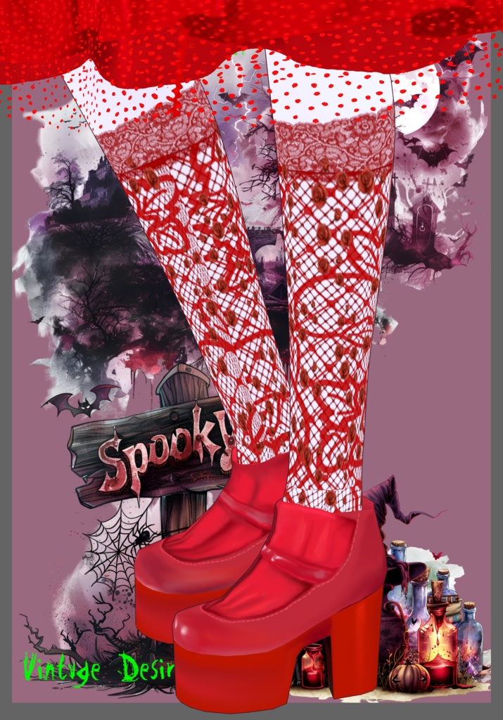 Red Bride Goth/Lolita BeetleJuice. 80s Vintage Horror