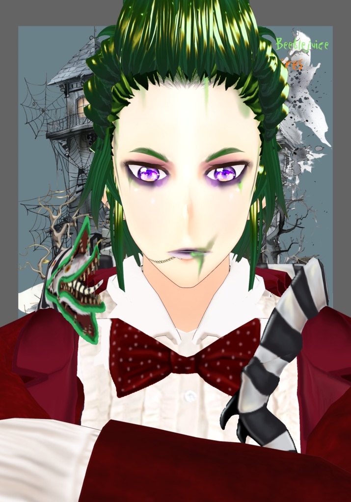 Beetlejuice Groom Cosplay. 80s Horror