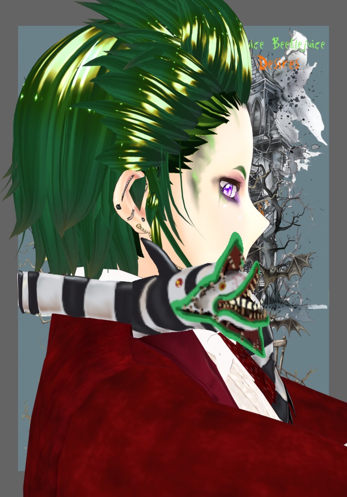 Beetlejuice Groom Cosplay. 80s Horror