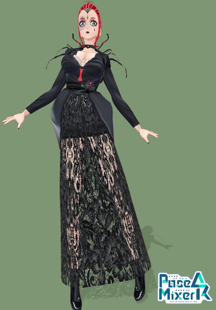 Black Widow Queen Cosplay Gothic Halloween