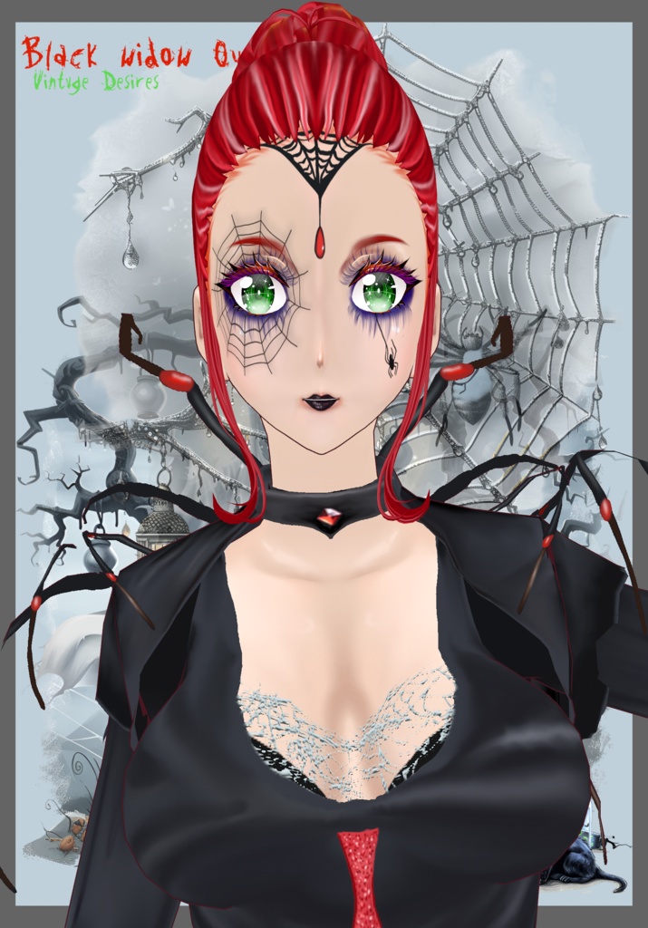 Black Widow Queen Cosplay Gothic Halloween