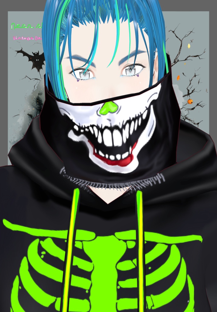 Neon Skeleton Rave Tech