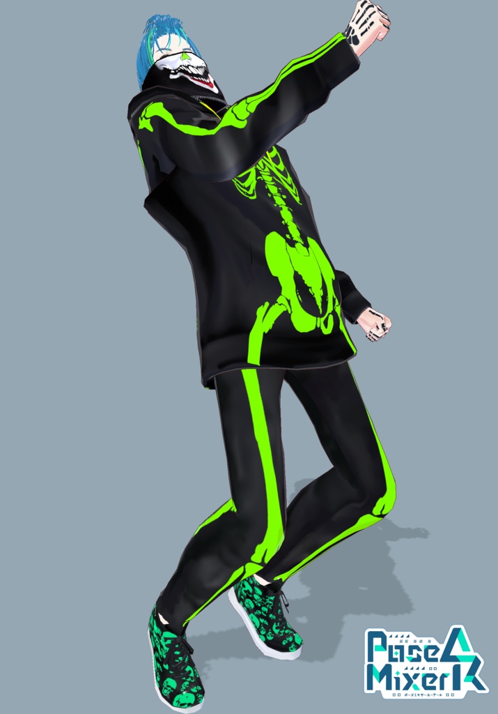 Neon Skeleton Rave Tech