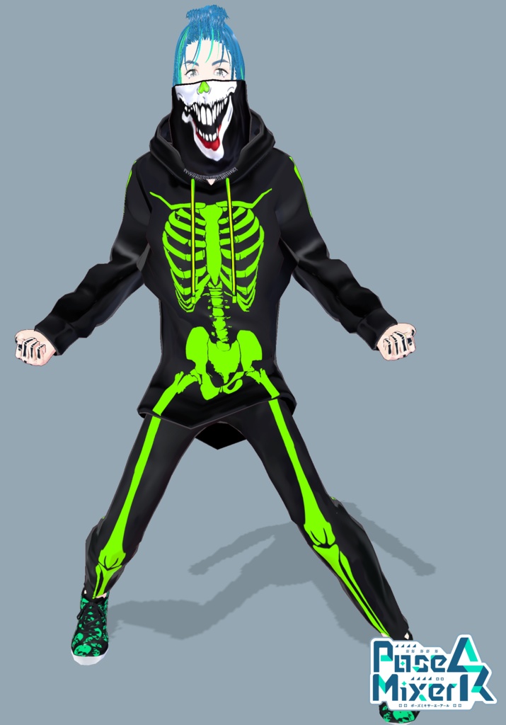 Neon Skeleton Rave Tech