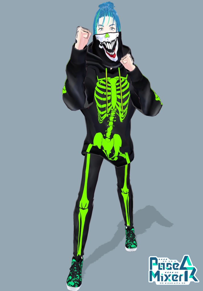 Neon Skeleton Rave Tech