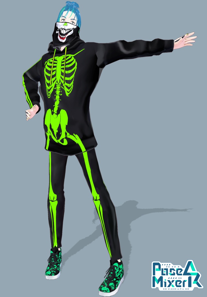 Neon Skeleton Rave Tech