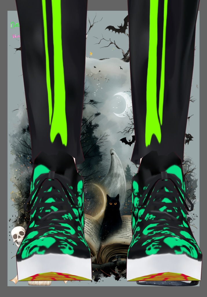 Neon Skeleton Rave Tech