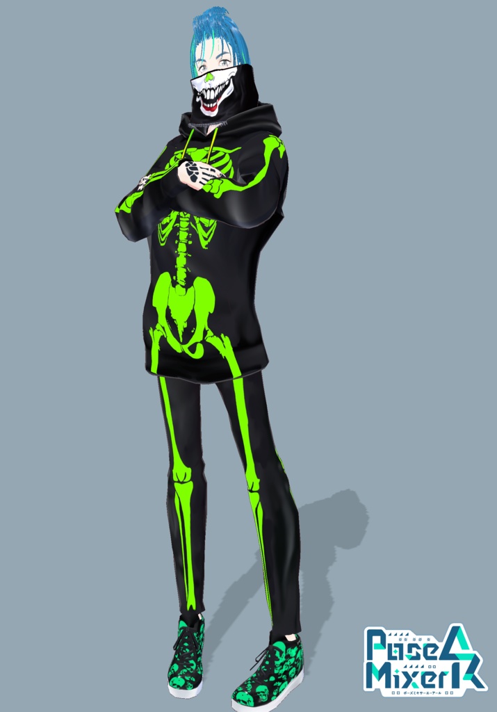Neon Skeleton Rave Tech