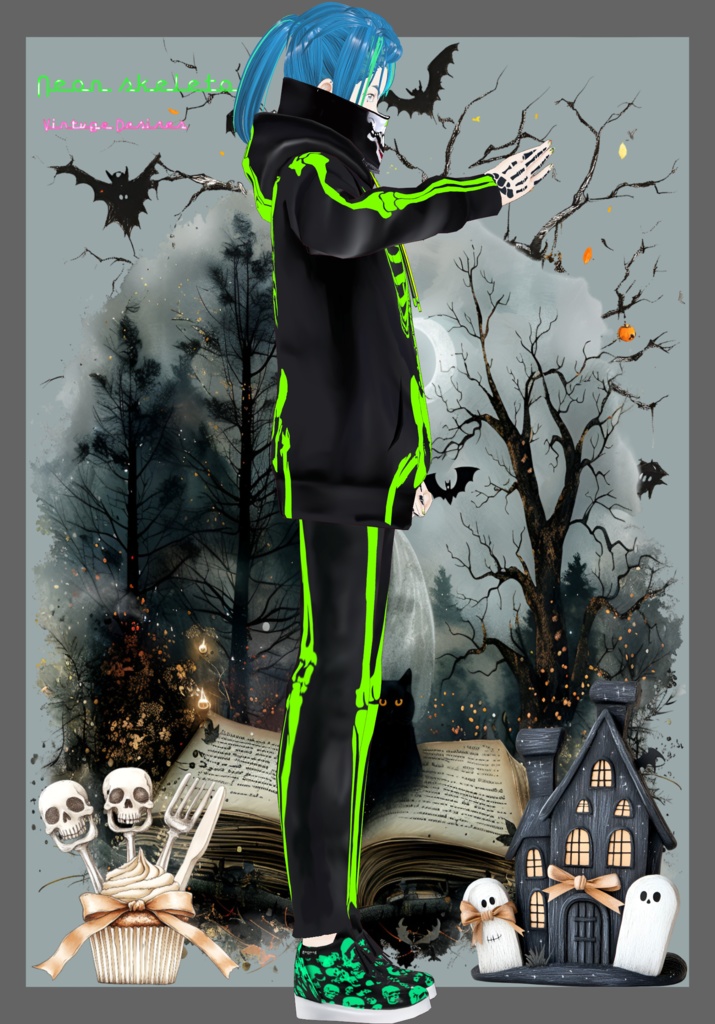 Neon Skeleton Rave Tech