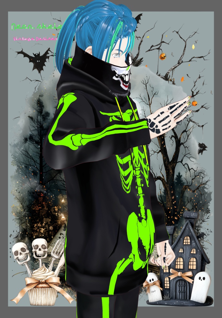 Neon Skeleton Rave Tech