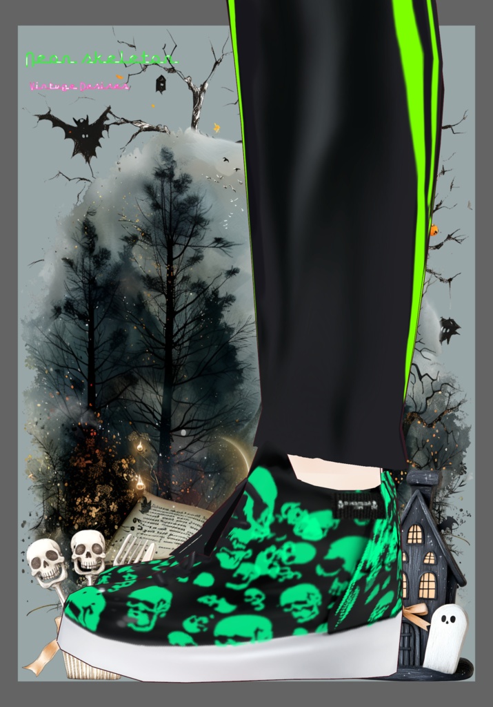 Neon Skeleton Rave Tech