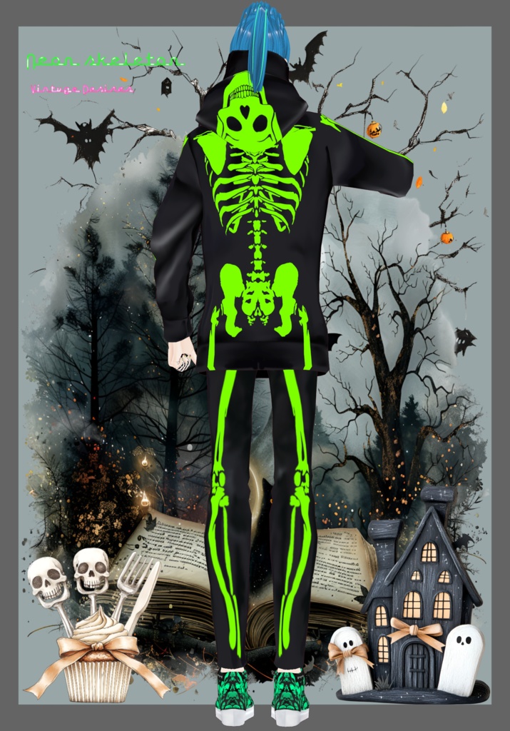 Neon Skeleton Rave Tech