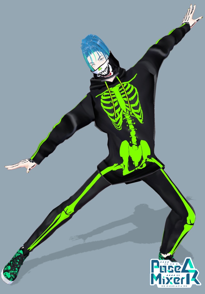 Neon Skeleton Rave Tech