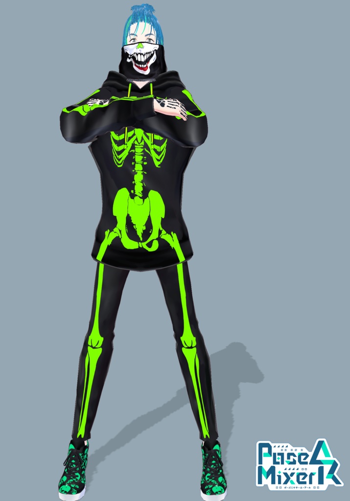 Neon Skeleton Rave Tech