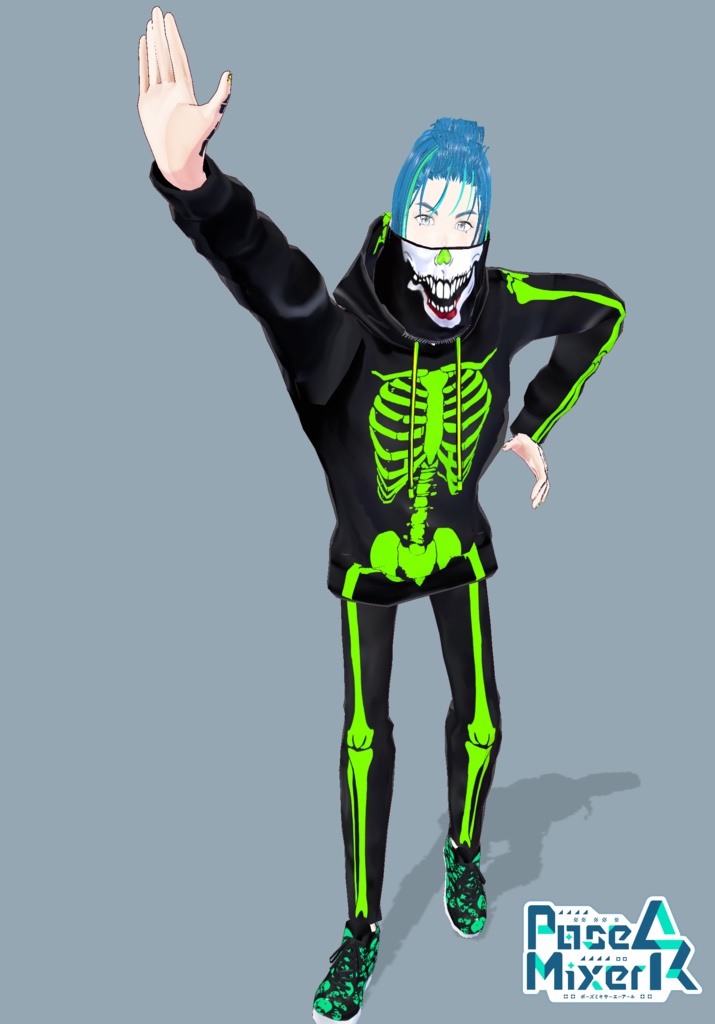 Neon Skeleton Rave Tech