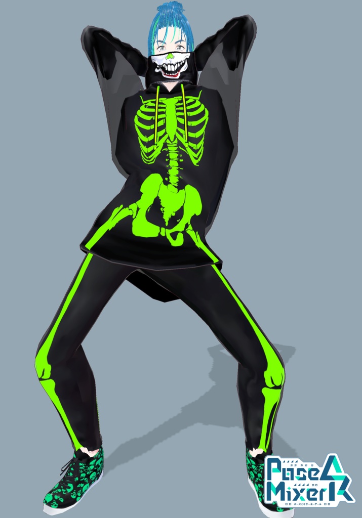 Neon Skeleton Rave Tech