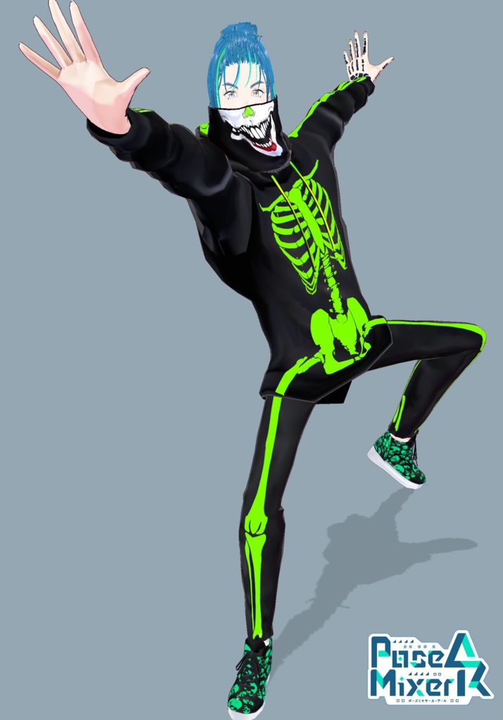 Neon Skeleton Rave Tech