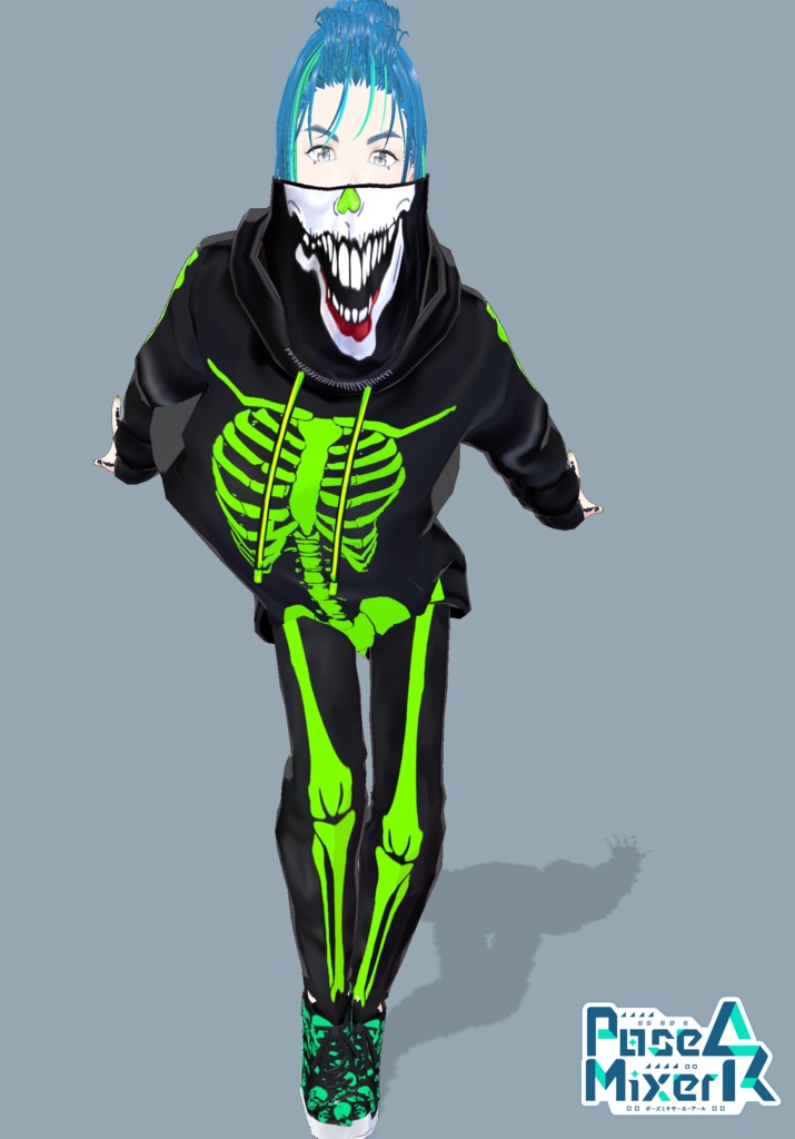 Neon Skeleton Rave Tech