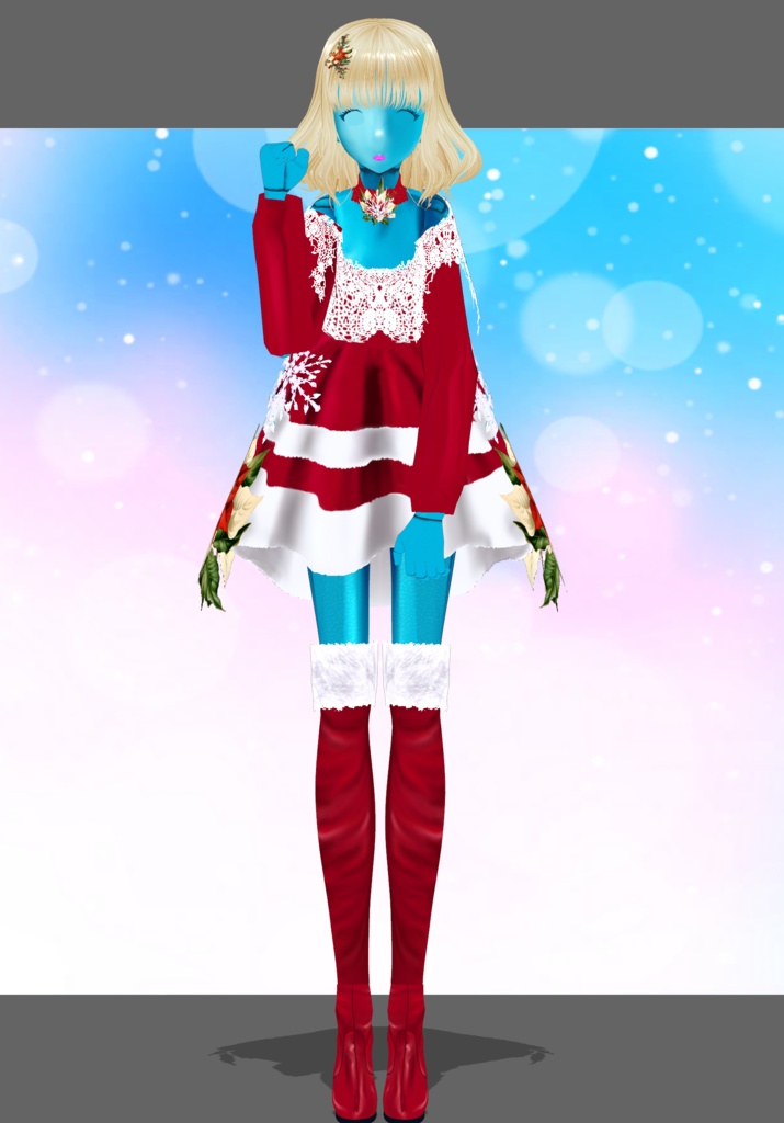 SnowFlakes&Poinsettia Set. Vintage Christmas