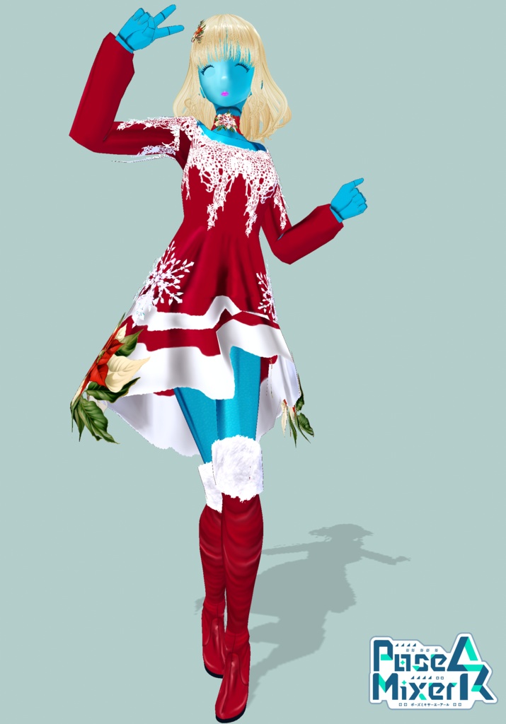 SnowFlakes&Poinsettia Set. Vintage Christmas