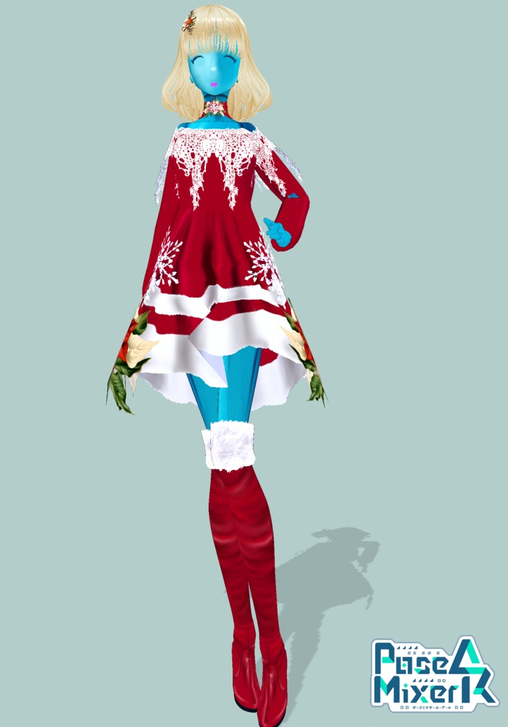 SnowFlakes&Poinsettia Set. Vintage Christmas