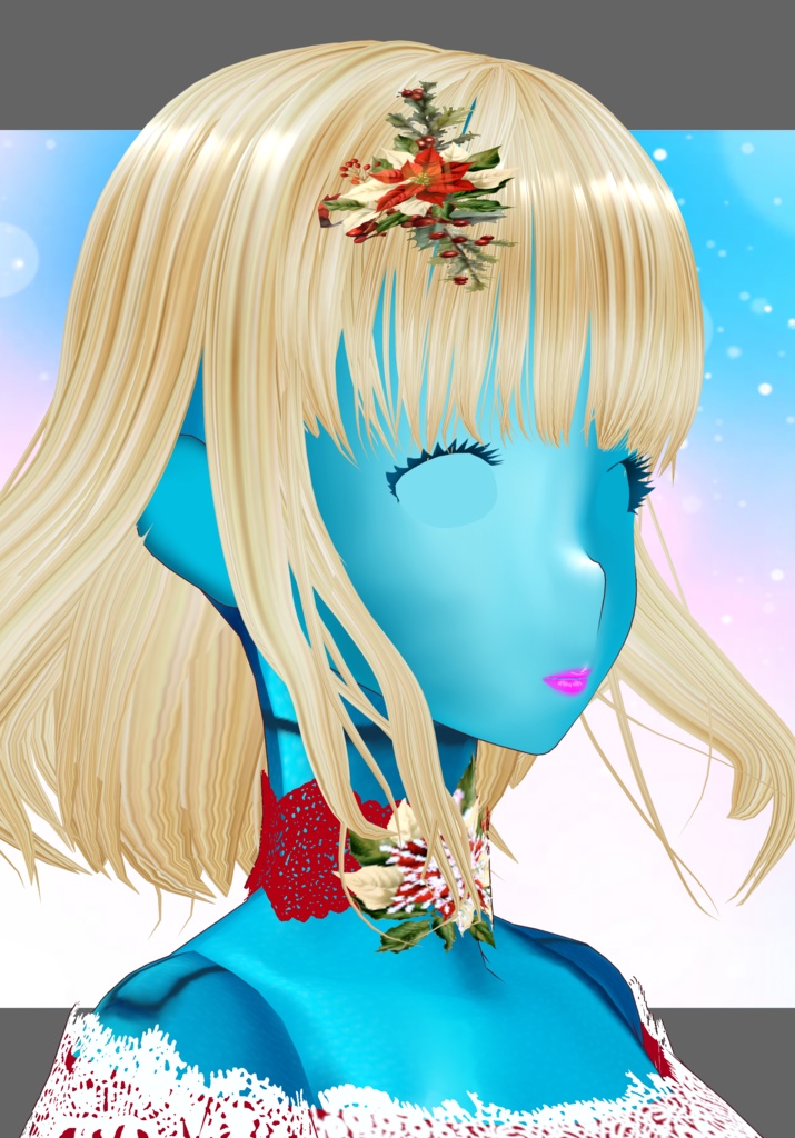 SnowFlakes&Poinsettia Set. Vintage Christmas