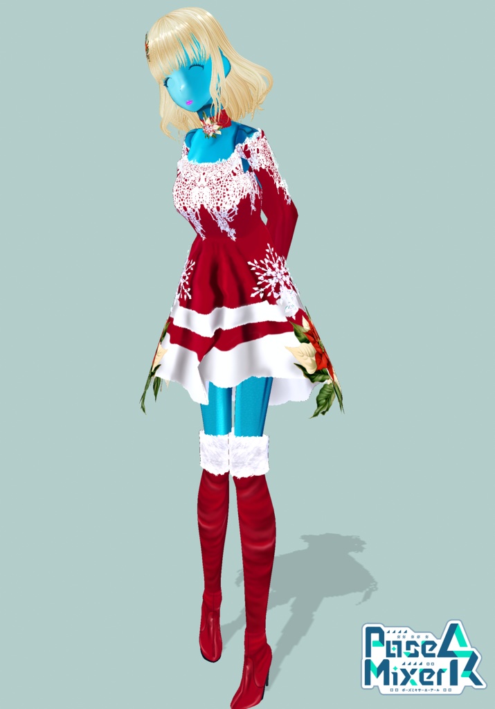 SnowFlakes&Poinsettia Set. Vintage Christmas