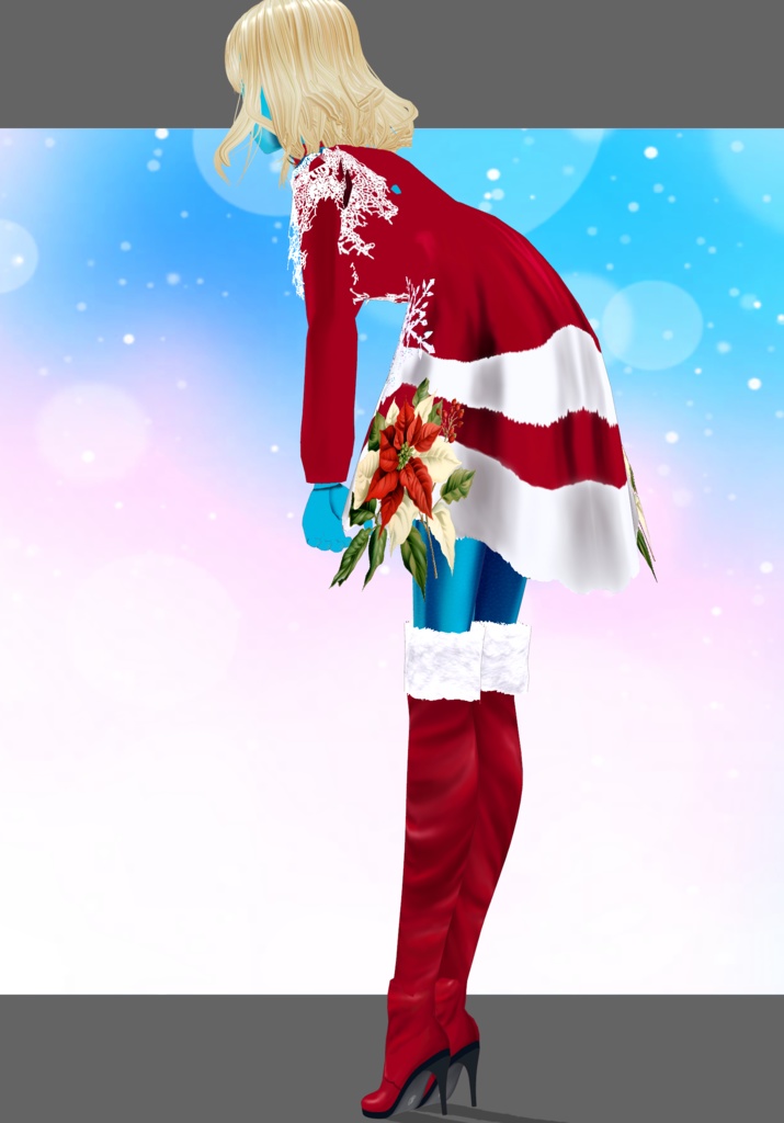 SnowFlakes&Poinsettia Set. Vintage Christmas