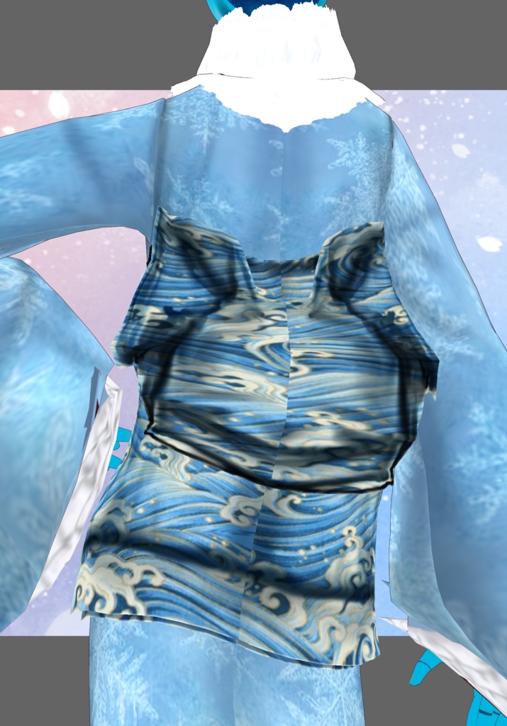 Waves & Snowflakes Winter Kimono. Tradition Meets Modern