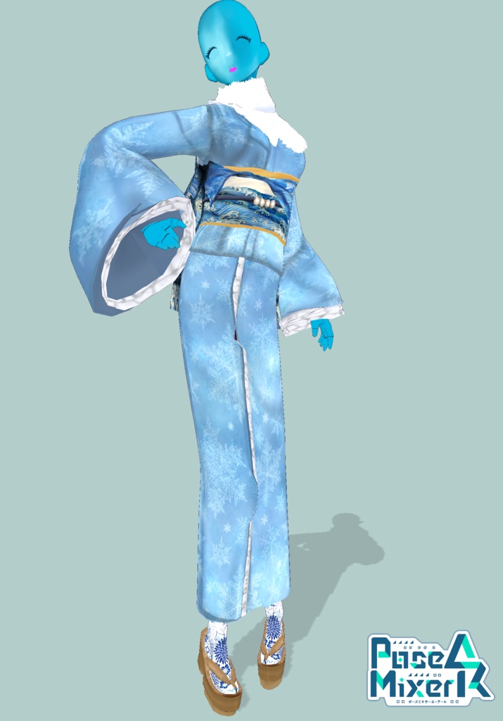 Waves & Snowflakes Winter Kimono. Tradition Meets Modern