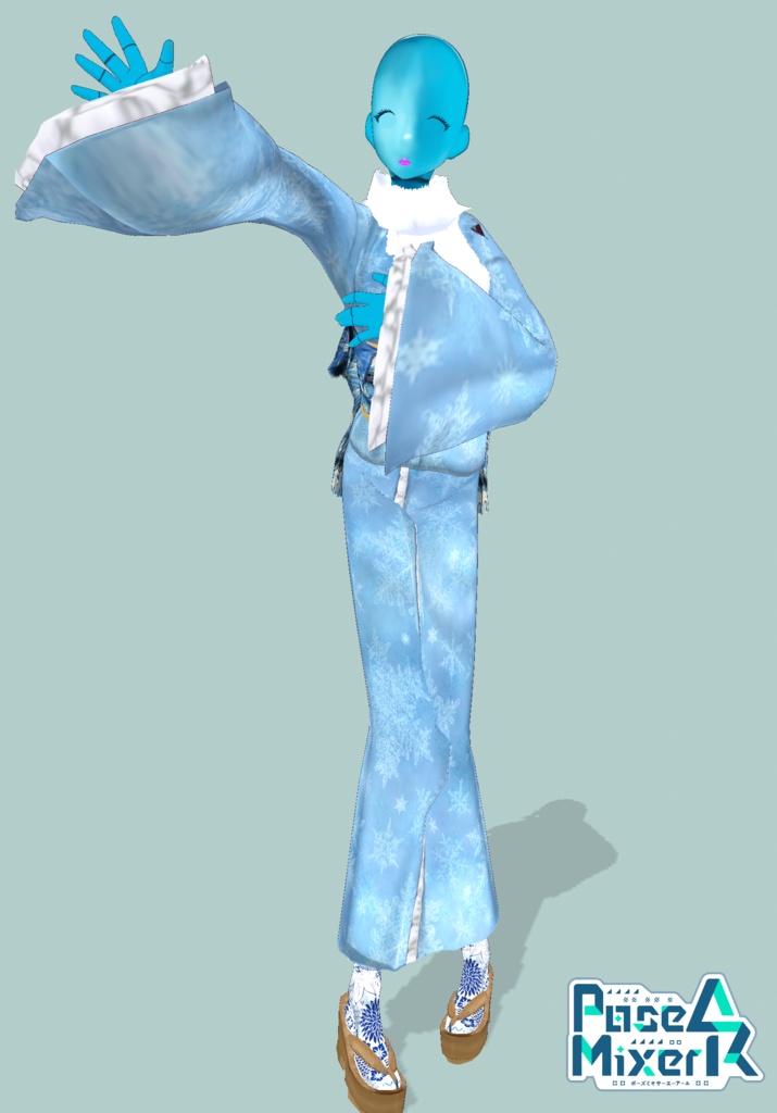 Waves & Snowflakes Winter Kimono. Tradition Meets Modern