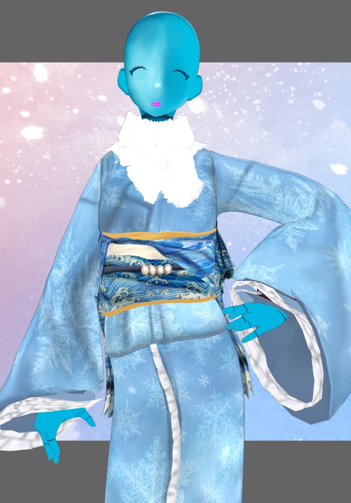 Waves & Snowflakes Winter Kimono. Tradition Meets Modern