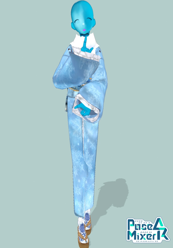 Waves & Snowflakes Winter Kimono. Tradition Meets Modern