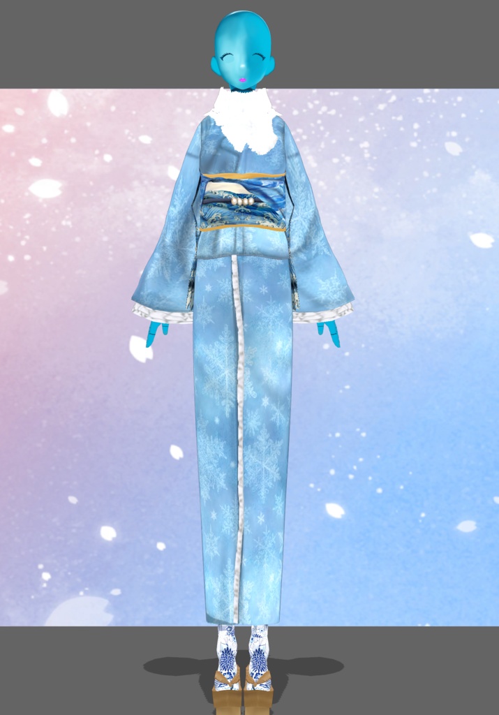 Waves & Snowflakes Winter Kimono. Tradition Meets Modern