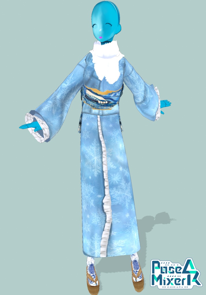 Waves & Snowflakes Winter Kimono. Tradition Meets Modern