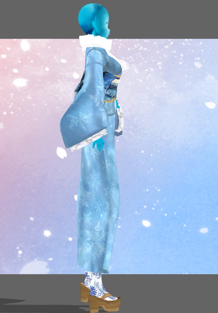 Waves & Snowflakes Winter Kimono. Tradition Meets Modern