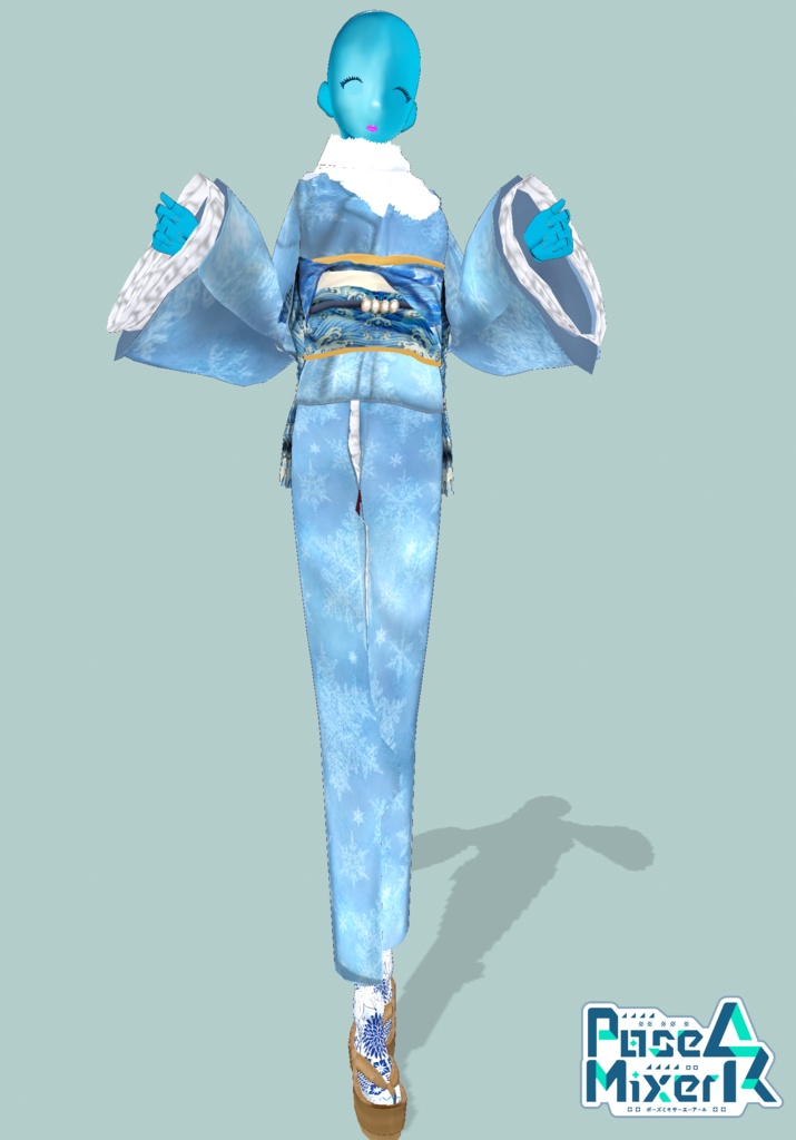 Waves & Snowflakes Winter Kimono. Tradition Meets Modern