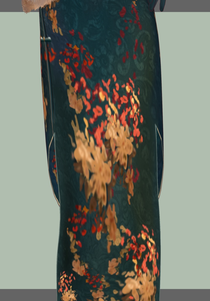 DarkTealGreen Qipao Set                             Vintage Shanghai Singer