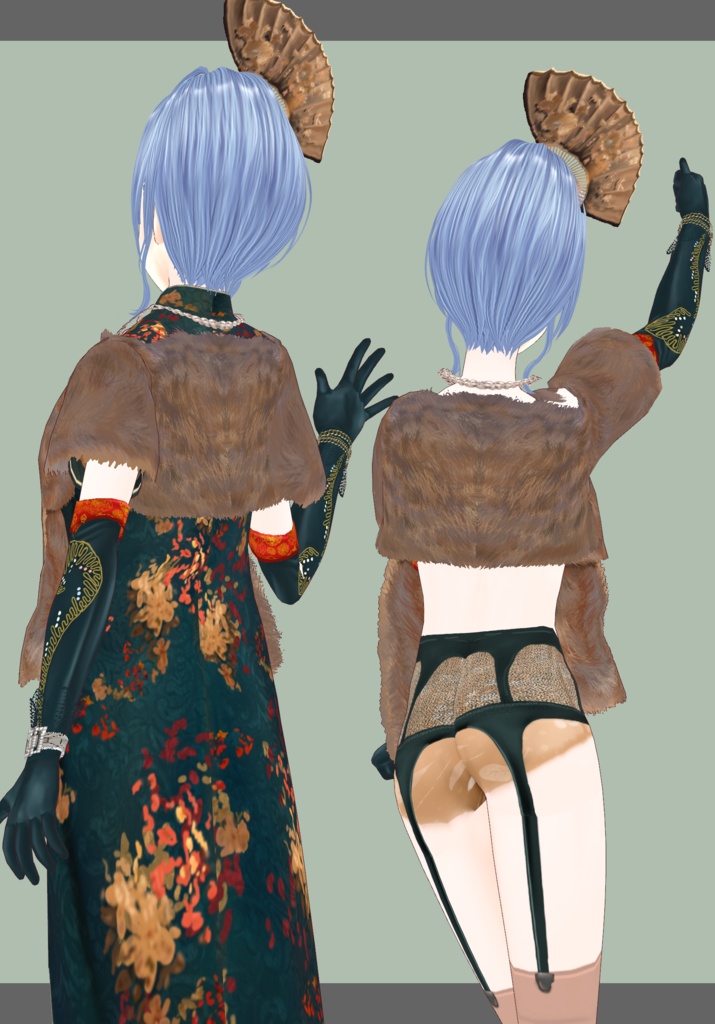 DarkTealGreen Qipao Set                             Vintage Shanghai Singer