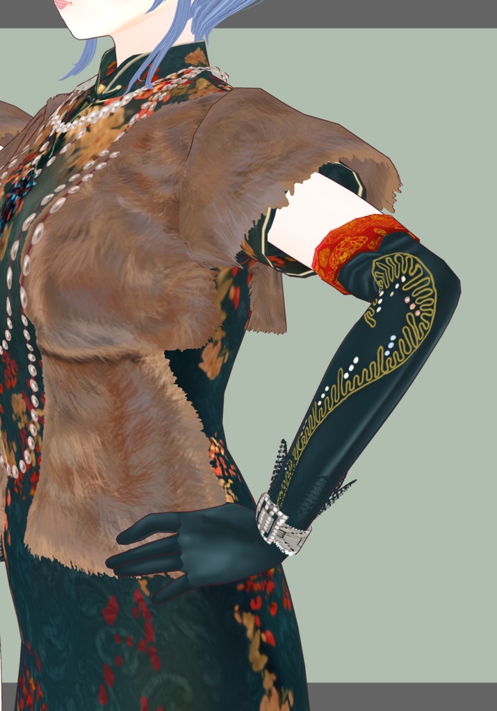 DarkTealGreen Qipao Set                             Vintage Shanghai Singer